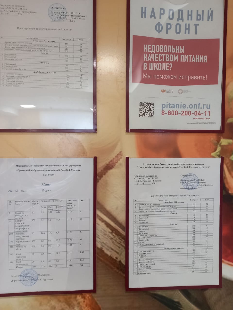 Меню за 13 декабря 2024 года.