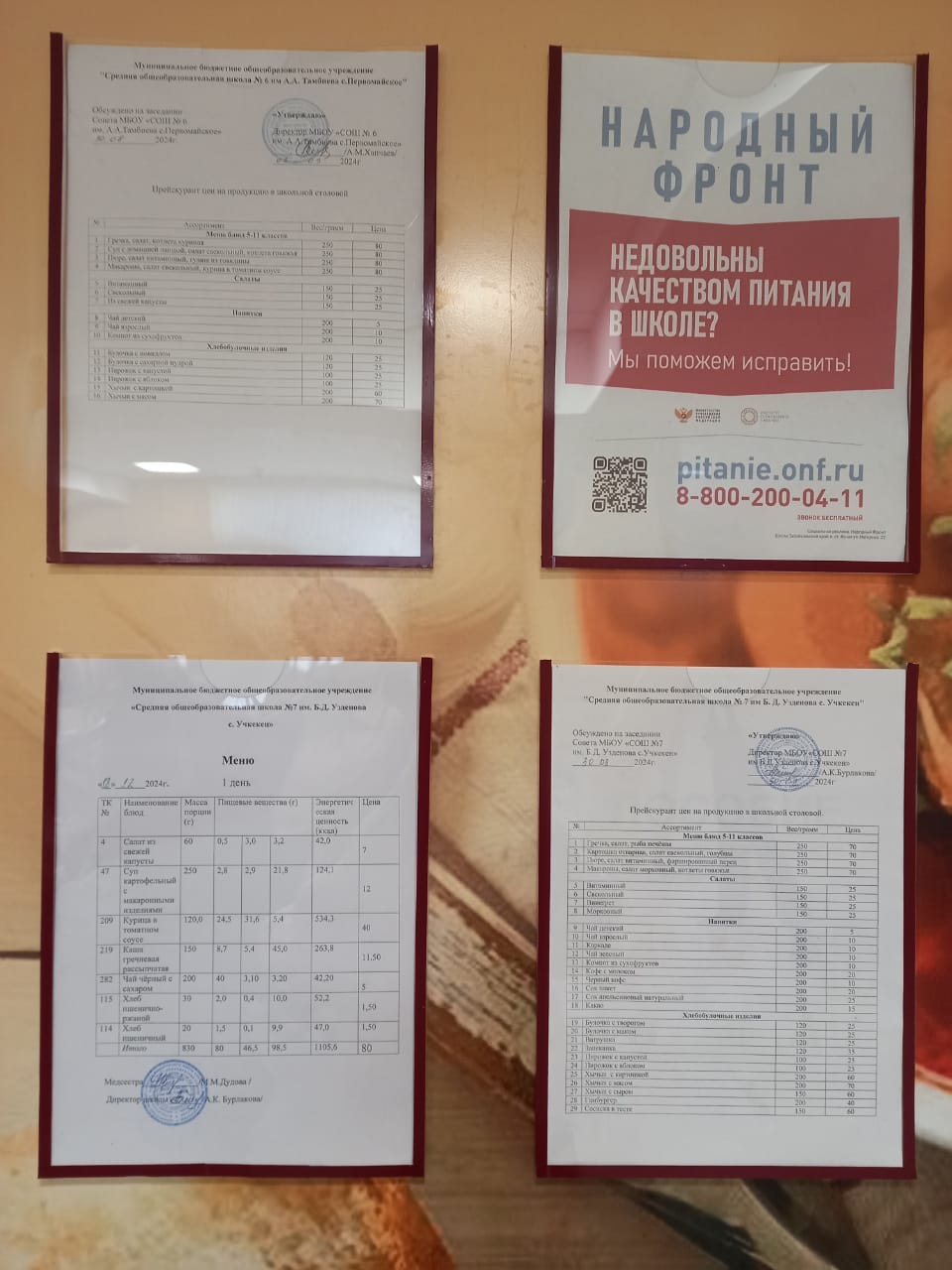 Меню за 20 январь 2025 года.