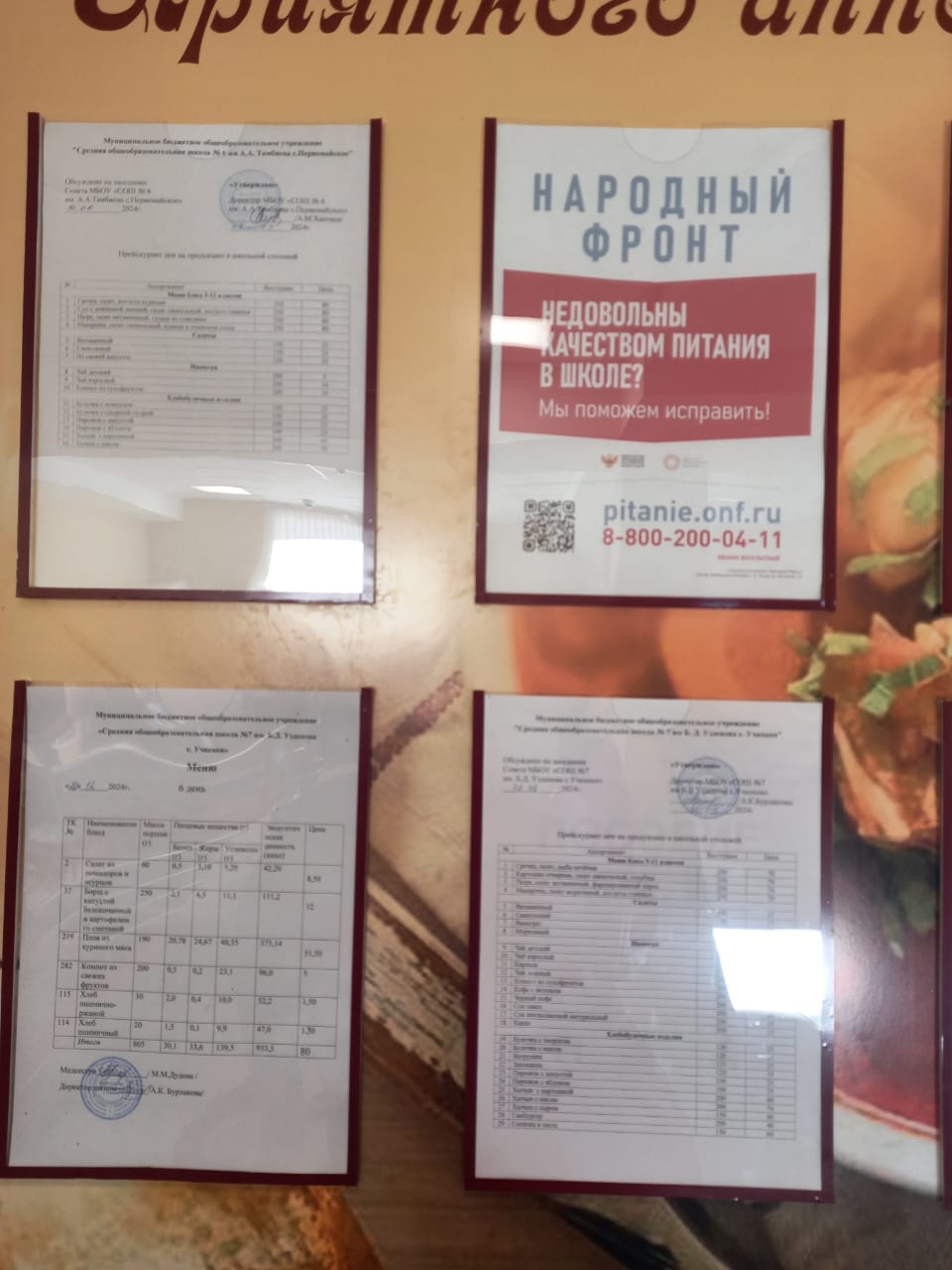 Меню за 20 декабря 2024 года.