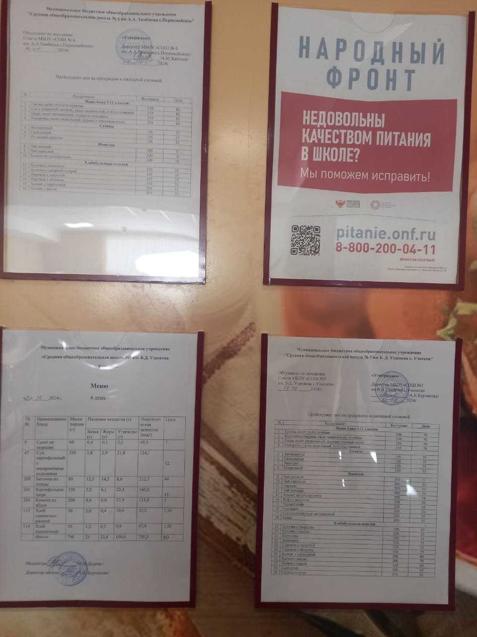 Меню за 28 январь 2025 года.