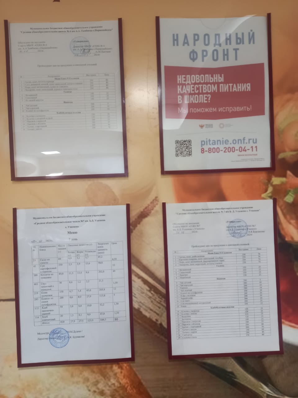 Меню за 18 февраль 2025 года.