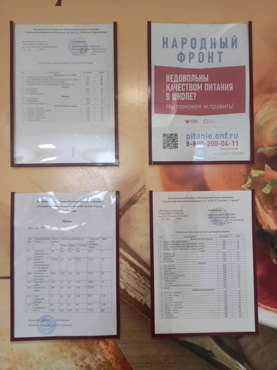 Меню за 21 февраль 2025 года.