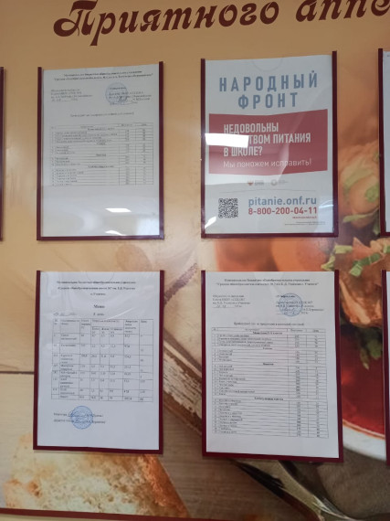 Меню за 19 февраль 2025 года.